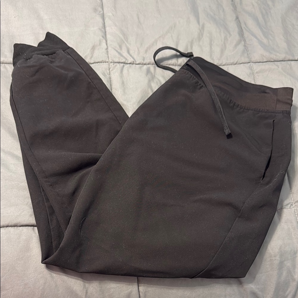 Mandala Black Joggers with Smooth Finish and Straight Leg